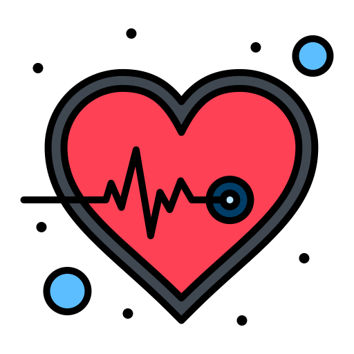 Heart beat Flatart Icons Lineal Color icon