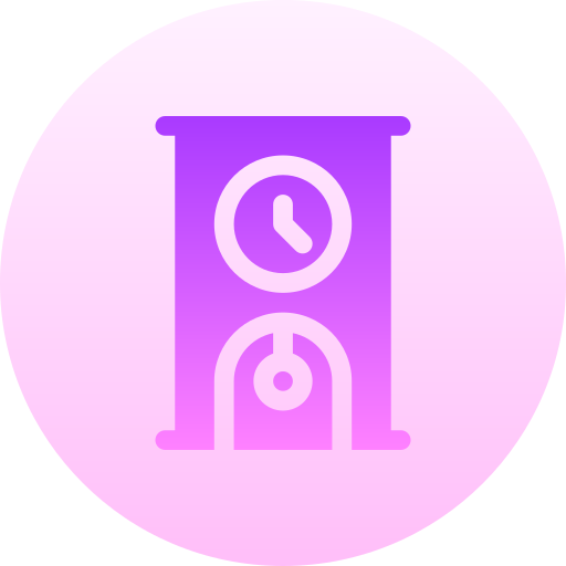 Wall clock Basic Gradient Circular icon