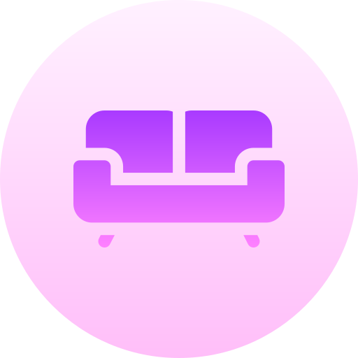 couch Basic Gradient Circular icon