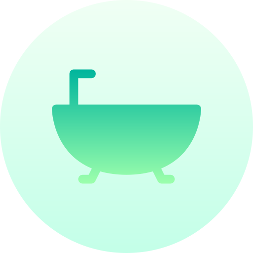 Bath tub Basic Gradient Circular icon