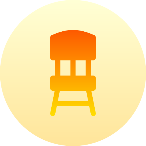 의자 Basic Gradient Circular icon