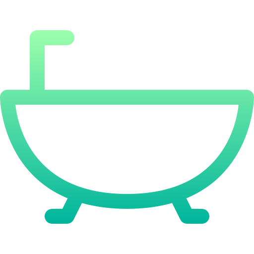 Bath tub Basic Gradient Lineal color icon