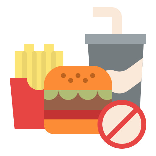 kein fast food Iconixar Flat icon