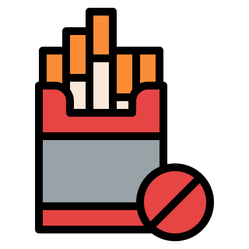 zakaz palenia papierosów Iconixar Lineal Color ikona