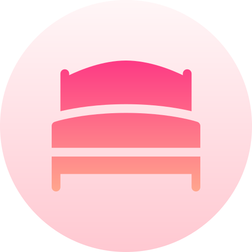 Bed Basic Gradient Circular icon
