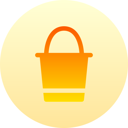 Bucket Basic Gradient Circular icon