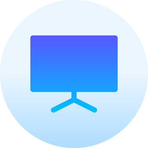 Tv Basic Gradient Circular icon