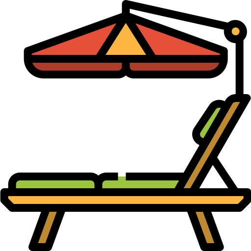 silla de playa Linector Lineal Color icono