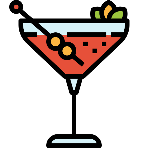 Cocktail Linector Lineal Color icon