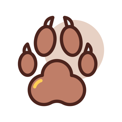 Pawprint Darius Dan Lineal Color icon