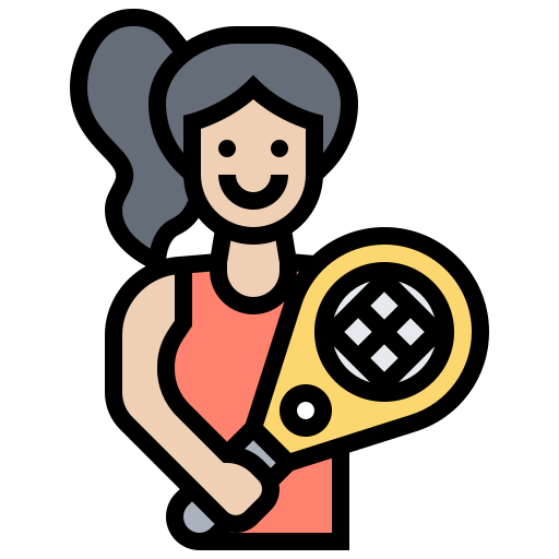Tennis player Meticulous Lineal Color icon