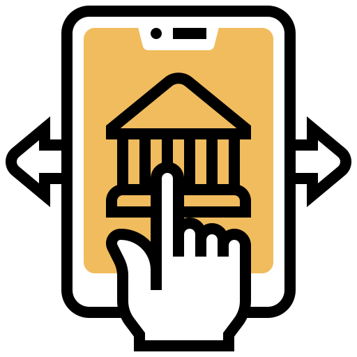 bankowość mobilna Meticulous Yellow shadow ikona