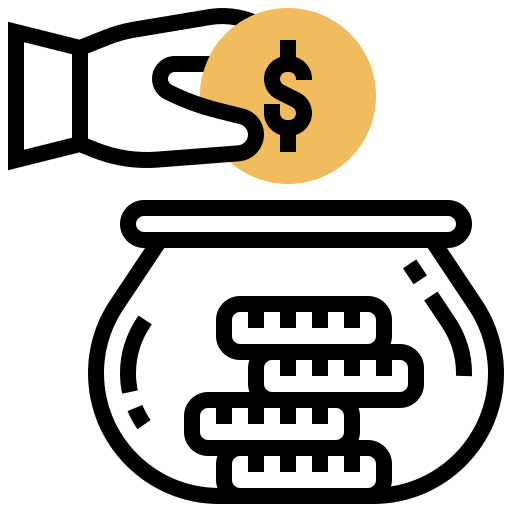 oszczędzanie pieniędzy Meticulous Yellow shadow ikona