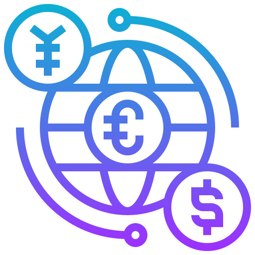 transacción monetaria Meticulous Gradient icono