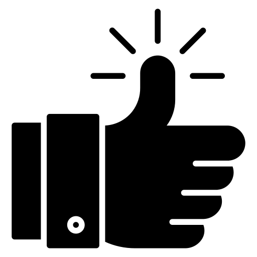 duimen omhoog Generic Glyph icoon