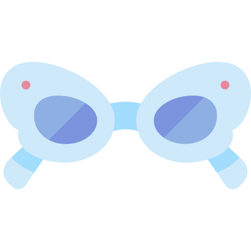 occhiali da sole Kawaii Flat icona