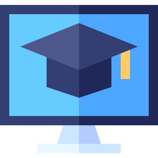 Онлайн-образование Basic Straight Flat иконка