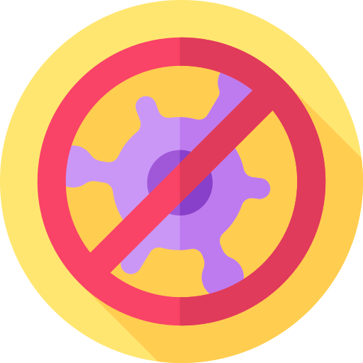 ウイルスなし Flat Circular Flat icon