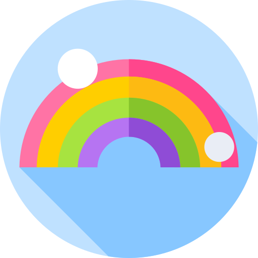 무지개 Flat Circular Flat icon