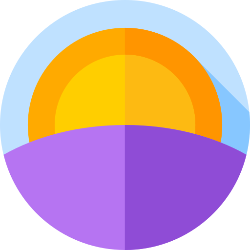 día Flat Circular Flat icono