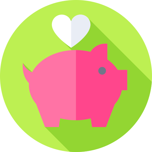 Piggy bank Flat Circular Flat icon