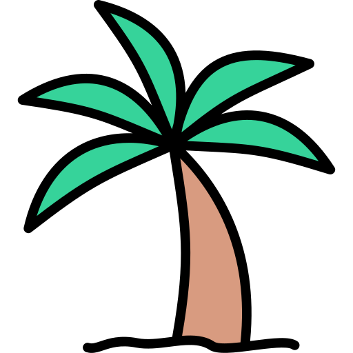 Palm tree Generic Outline Color icon