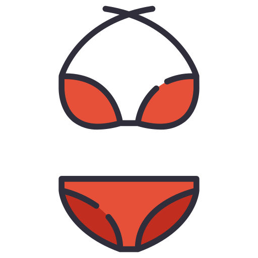 bikini Generic Outline Color icono