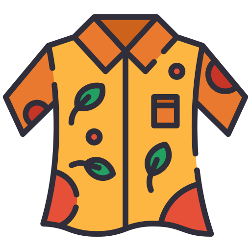 camicia hawaiana Generic Outline Color icona