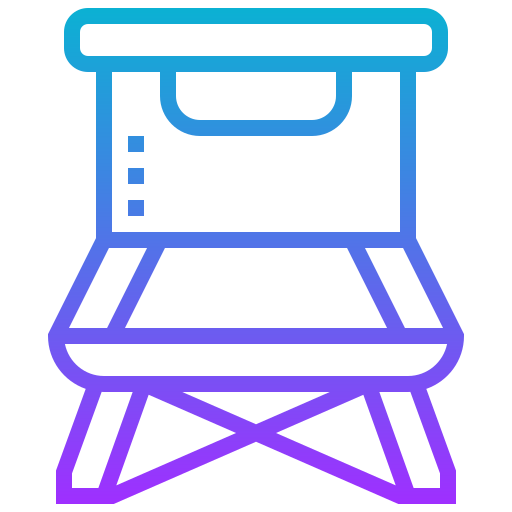 Camping chair Meticulous Gradient icon