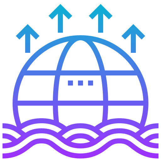Sea level Meticulous Gradient icon