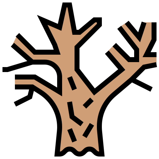 Мертвое дерево Meticulous Lineal Color иконка