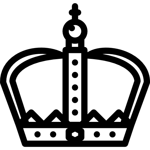 Crown Coloring Lineal icon