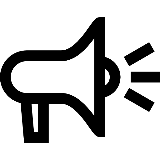 megafoon Basic Straight Lineal icoon