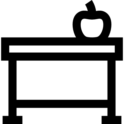 leraar bureau Basic Straight Lineal icoon