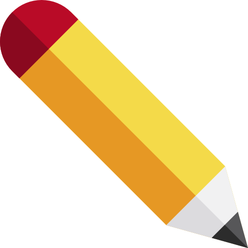 crayon Basic Straight Flat Icône
