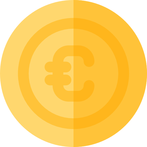ユーロ Basic Rounded Flat icon