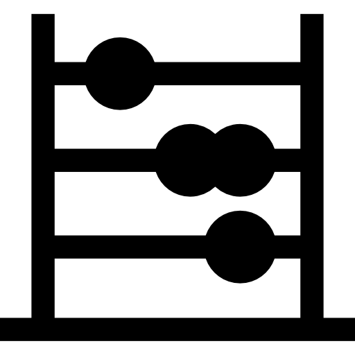 Ábaco Basic Straight Filled icono