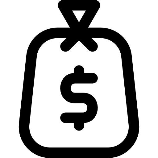 Money bag Basic Rounded Lineal icon