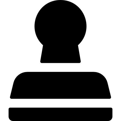 sello de goma Basic Rounded Filled icono