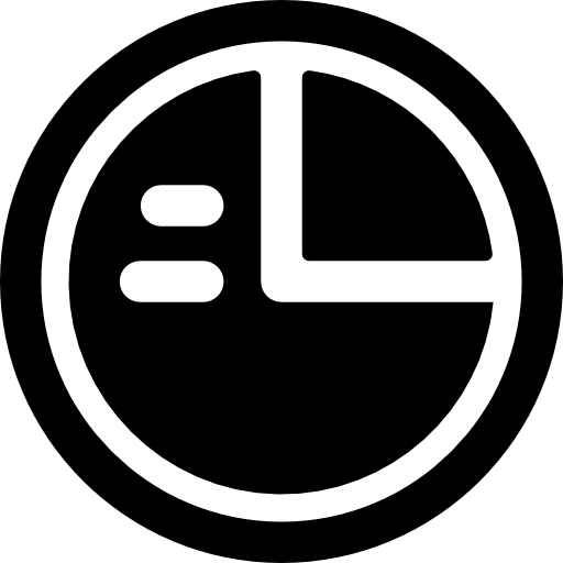 gráfico circular Basic Rounded Filled icono