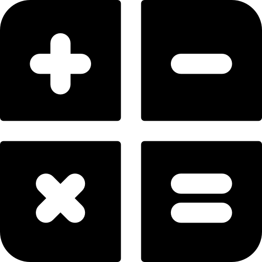 Calculator Basic Rounded Filled icon