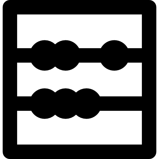 Ábaco Basic Rounded Lineal Ícone