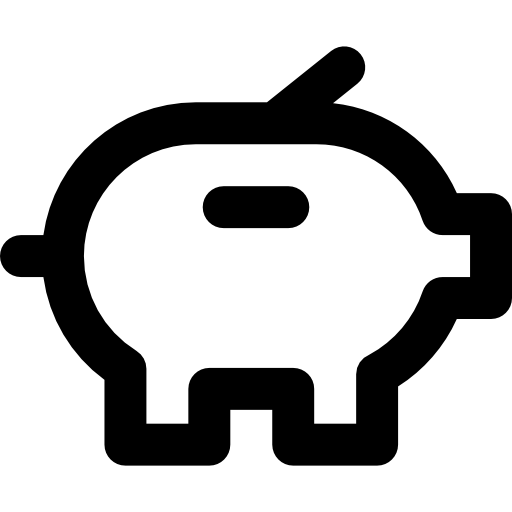 Piggy bank Basic Rounded Lineal icon
