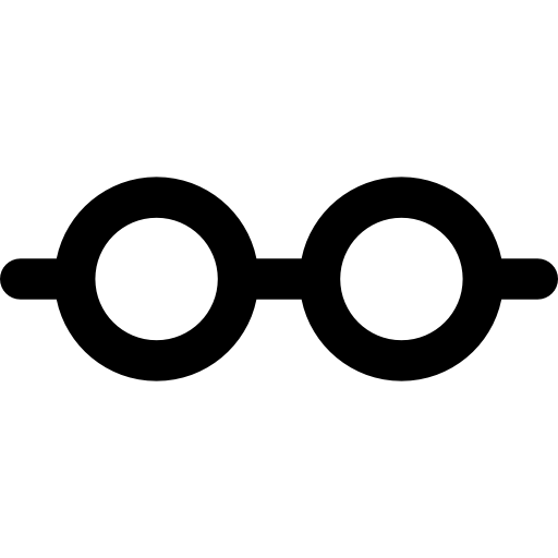Óculos Basic Rounded Filled Ícone