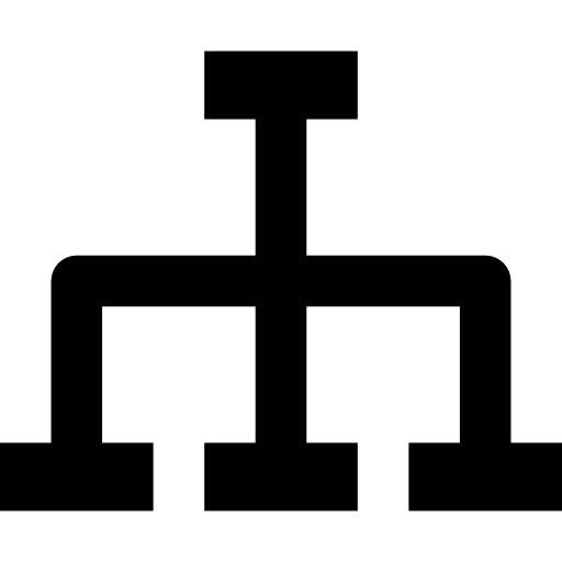 estrutura hierárquica Basic Rounded Filled Ícone
