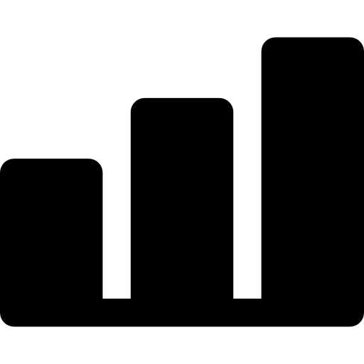 Bar chart Basic Rounded Filled icon