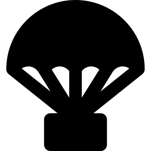 spadochron Basic Rounded Filled ikona
