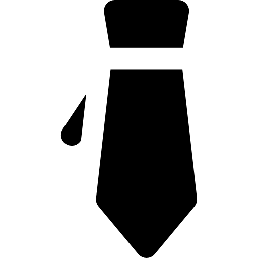 krawat Basic Rounded Filled ikona