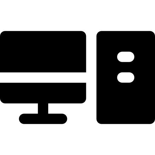computer Basic Rounded Filled icona