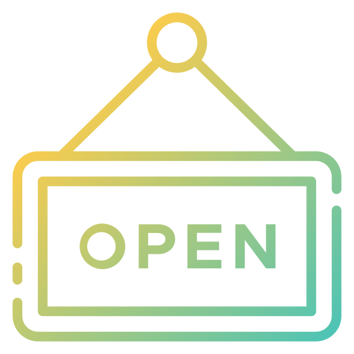 Open sign Good Ware Gradient icon